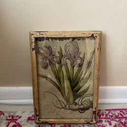 Iris Art Wall Hanging Framed Decor