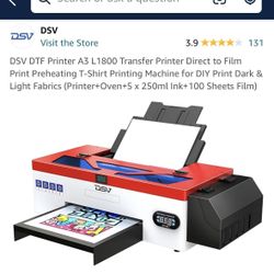 Dtf Printer Paid $3100 Asking $1500 OBO