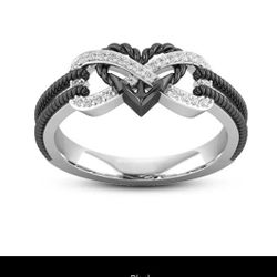 Heart And Infinite Love Design Ring 