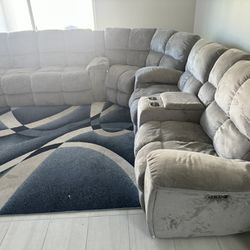 3 piece sectional with power recliners.