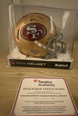 San Francisco 49ers autographed mini helmet