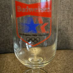 Budweiser 1984 Los Angeles Olympics Beer Glass 7” Tall