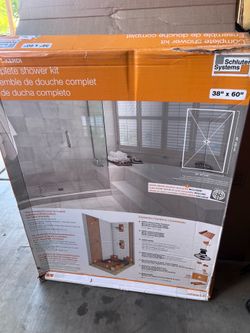 Schluter Kerdi-Shower-Kit 38 in. x 60 in. Shower Kit in ABS with Stainless Steel Drain Grate