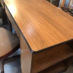 MCM Vintage Mid Century Modern Formica & Metal Desk