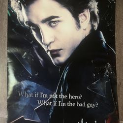 Vintage Twilight Edward Cullen Movie Theatre Poster 36x24