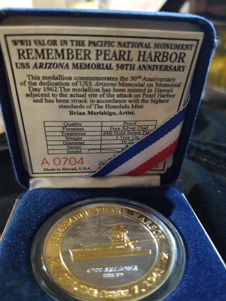 50th Anniversary Remember Pearl Harbor Coin
