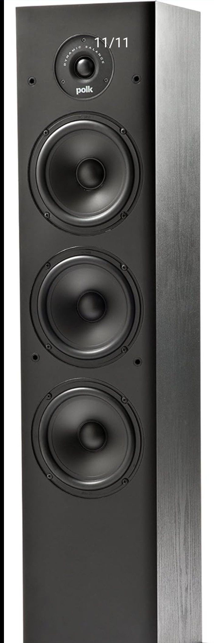 Polk Audio T50 Home Theater and Stereo Floor Standing Tower Speaker (Single, Black) - Deep Bass Response, Dolby and DTS Surround