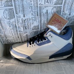 Air Jordan 3 Retro x Levi’s All-Star LA Exclusive/City of Angels - Denim/Sail [IR0912 400] • size 8.5 | New, Unworn