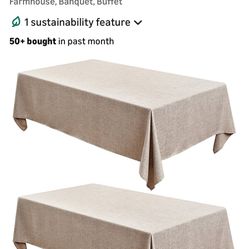 15 16x20 Tablecloths Neutral Used Once For Wedding 