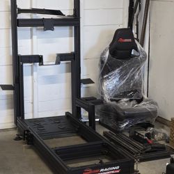 Racing simulator rig aluminum profile 80/20 with racing chair - HIGHLY CUSTOMIZABLE