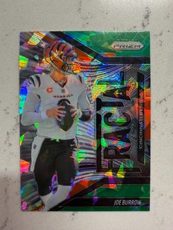 2025 Panini Prizm - Fractal Joe Burrow #8 Green Ice Prizm