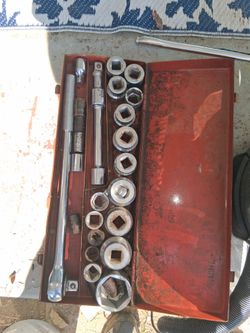 3/4 inch heavy duty socket set from 1" to 2" sockets