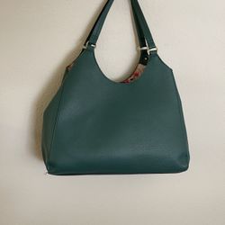 Large vegan leather quality handbag - turquoise by Nanette Lepore 