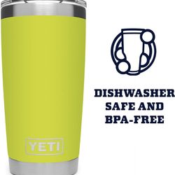 YETI Rambler 20 oz Tumbler with Magslider Lid in Chartreuse