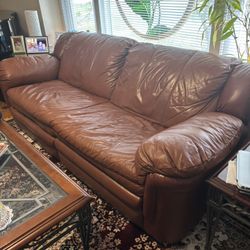 Leather Recliner Couch