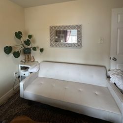 White Futon Couch 