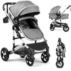 ❤️‍🔥 #1 3-in-1 Convertible Baby Stroller with Big Seat and$55