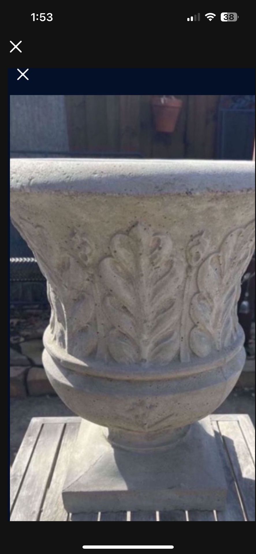 Concrete Flower Pot - VERY HEAVY