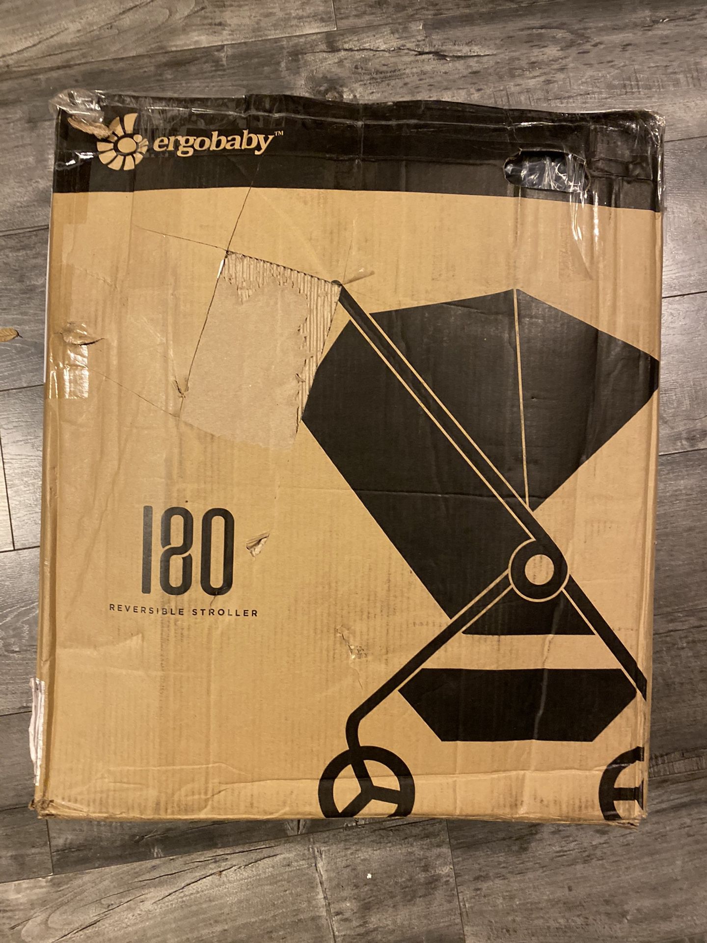 Red and black ergo baby stroller reversible brand new open box assembly required