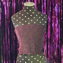 Metallic Brown Tube Top
