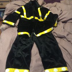 Size large around the seven fireman suit costume or play warm fuzzy fabric