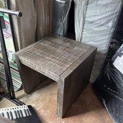Rustic Wood End Tables - Set of 2