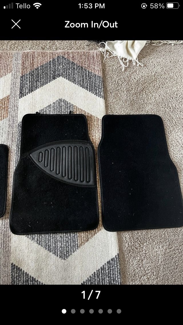 Black Car Mats