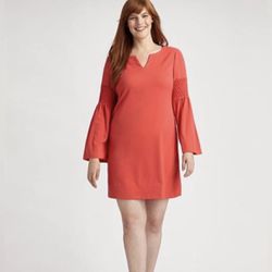 Phoebe Couture Coral Shift Dress - Size 4