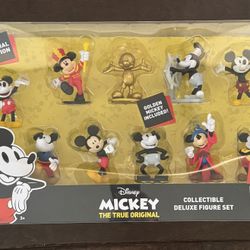 Disney Mickey Mouse The True Original 90th Anniversary Collectible Deluxe Figure Set