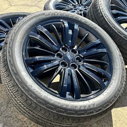22" Ford F150 LIMITED Plus OEM Black wheels Expedition Bridgestone 265/50r22