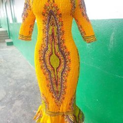 African Print Stretch Dress 