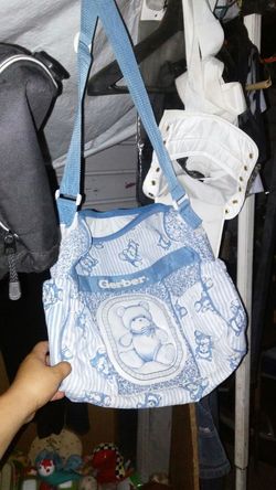 Baby bag blue and white new
