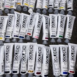 Brand New Golden Acrylic Paint Tubes