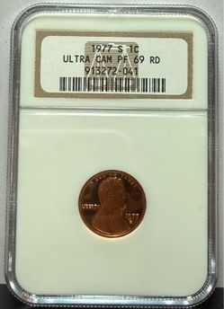 1977-S NGC PF69 Red Ultra Cameo in Vintage Holder.