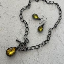 Olive Green Jewelry Set