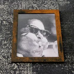 Dizzy Gillespie Framed Black & White Jazz Music Photo Print 8.5"x11"
