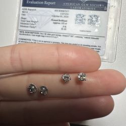 1/2 carat diamond earrings