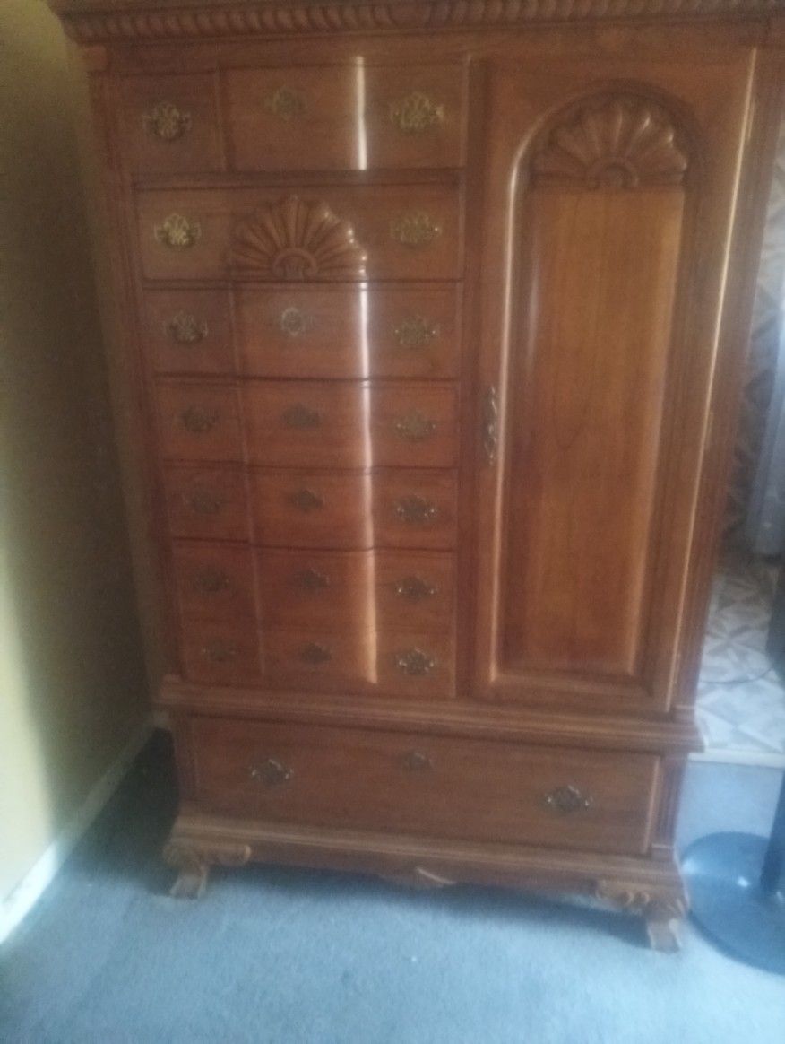 Huge Wooden Cabinet Dresser