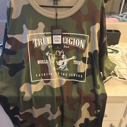 true religion green camo tee