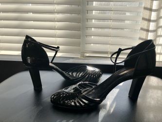 Heels Les Prairies De Paris Patent Leather for Female 41 EU