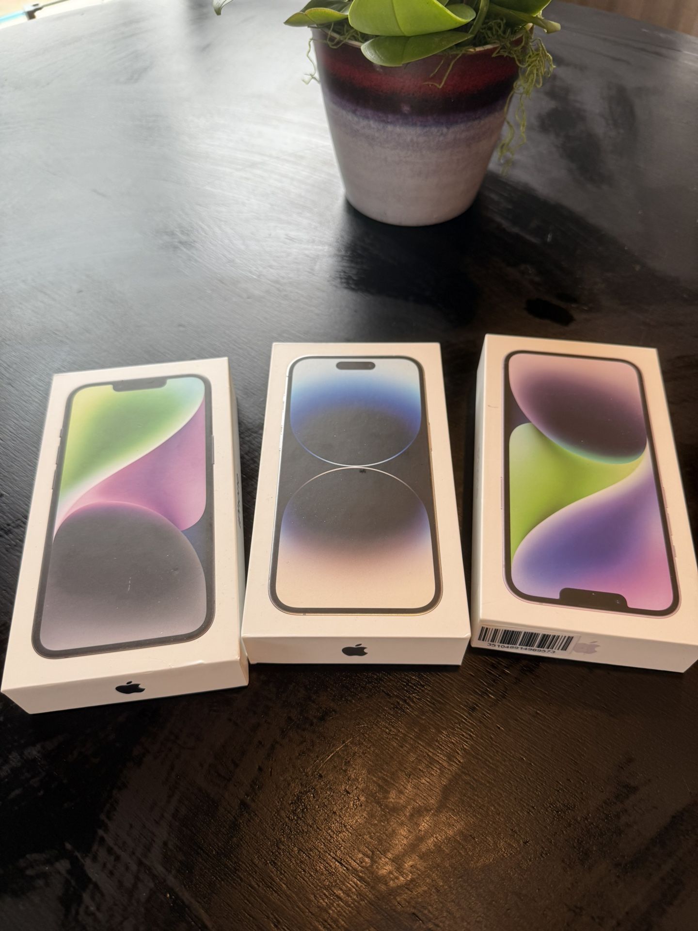 2 iPhone 14 & 1 iPhone 14 Pro Boxes Only