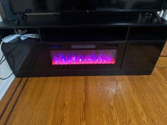 Moving Sale – Reclining Sofa Set, Dining Table & Electric Fireplace Heater TV Stand