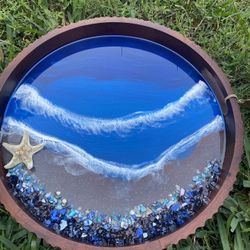 Holiday Gifts , Ocean Epoxy Trays So Pretty Unique 