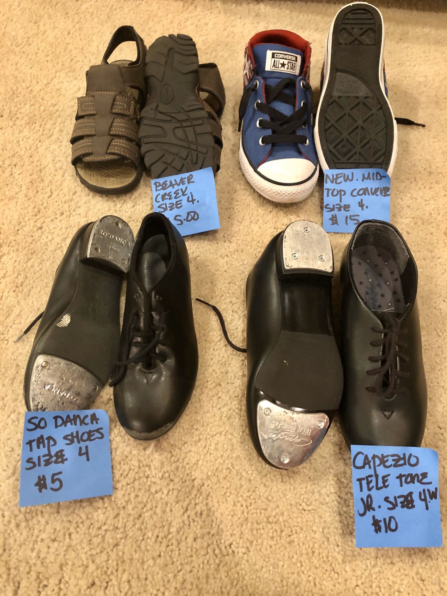 New and excellent condition shoes: converse, vans, capezio ++