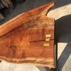 Live Edge Black Walnut “waterfall” Console Table/coffee Table 