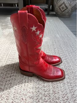 Women’s Genuine Leather Cowboy Boots – Size 7.5