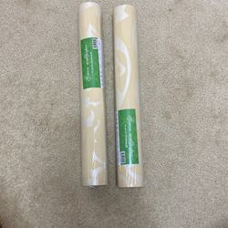 Embossed  Victorian Style Two Rolls Of Beige Color Wallpaper 20.86”x393.7”