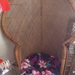 Peacock Chair With Pillow