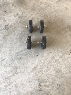 dumbbells like new and iron gym