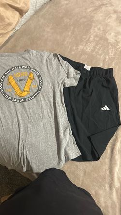 Vans Graphic Tee and Adidas Shorts Bundle